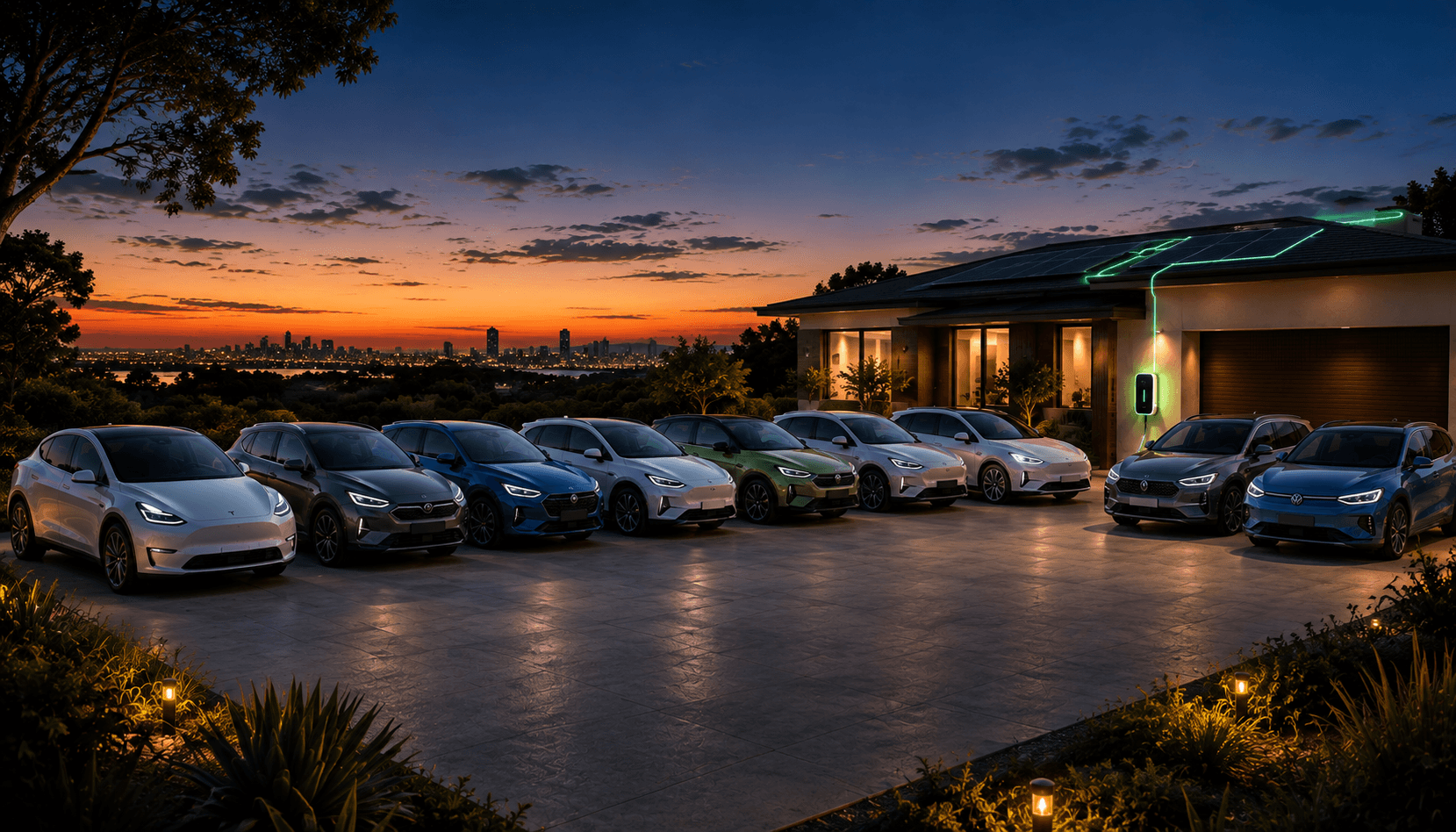 Electric vehicle charging at an Australian home