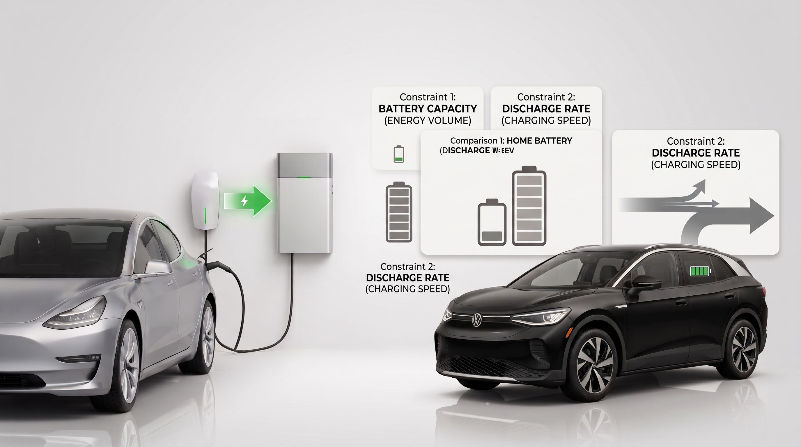 Home battery charging an electric vehicle